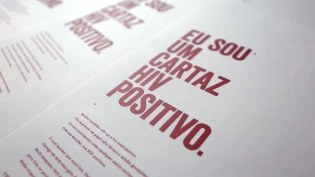 Cartaz HIV Positivo : depoimento Ozzy Cerqueira